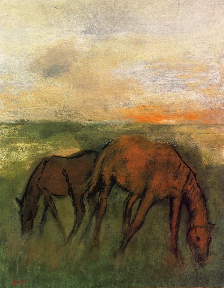 Two Horses in a Pasture 1871